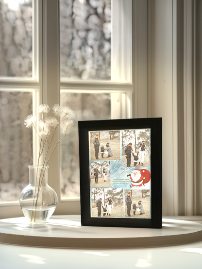 Christmas Gift Santa Claus Photo Light Frame
