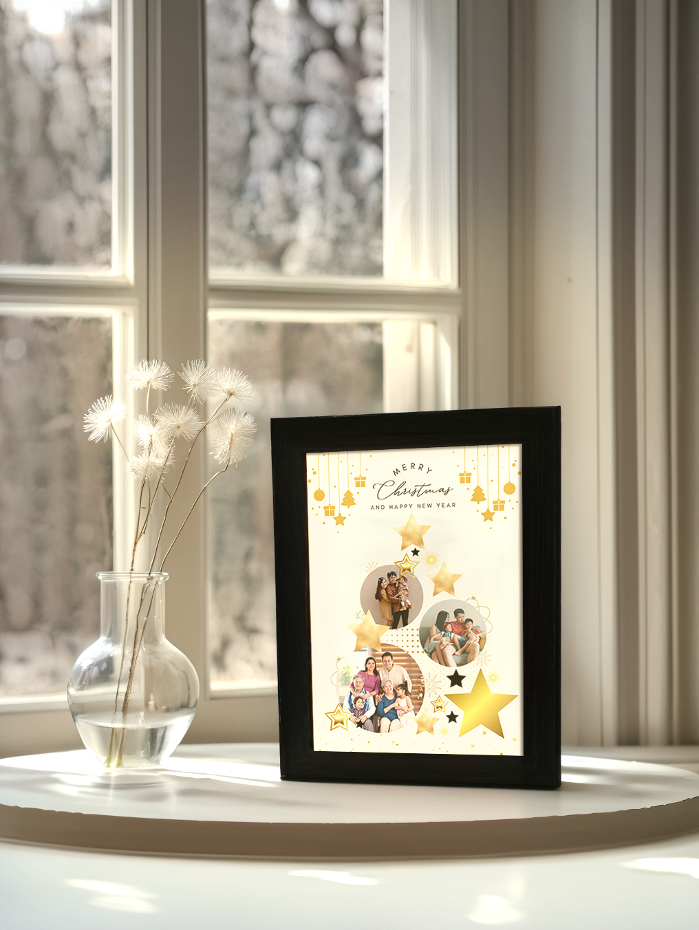 Christmas Gift Lovely Couple Photo Light Frame