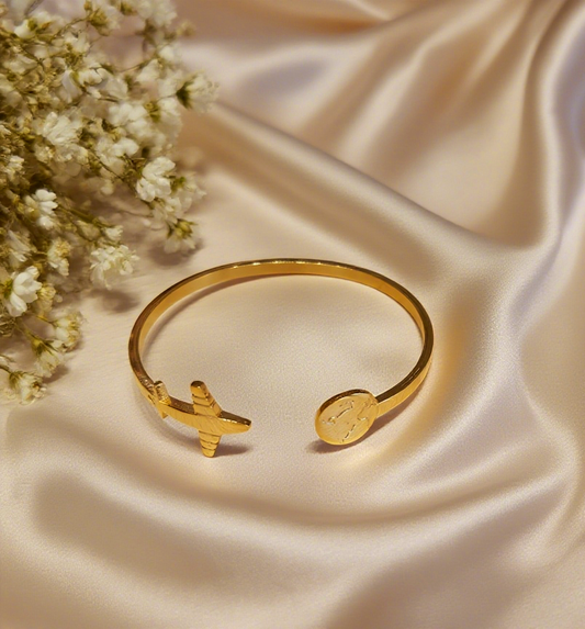 BABAZAC Travel The World Bracelet | Live, Explore, Be Free - Gold