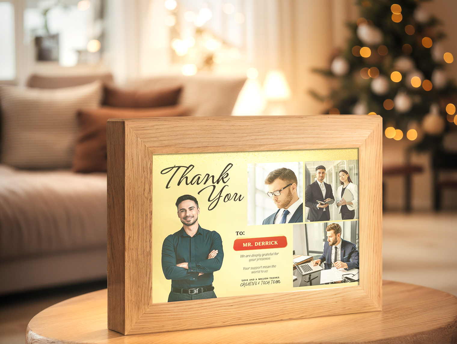 Boss Leader Farewell Photo Light Frame - Custom Ambience Light Frame