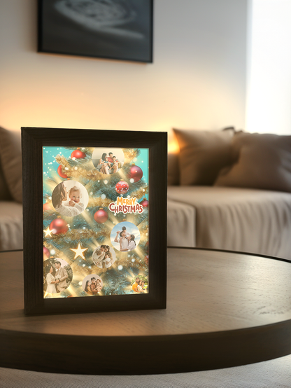 Christmas Gift Warm Christmas Tree Family Photo Light Frame