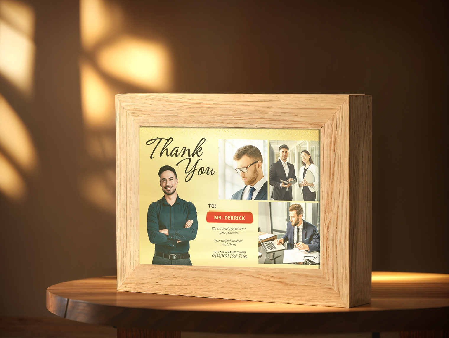 Boss Leader Farewell Photo Light Frame - Custom Ambience Light Frame