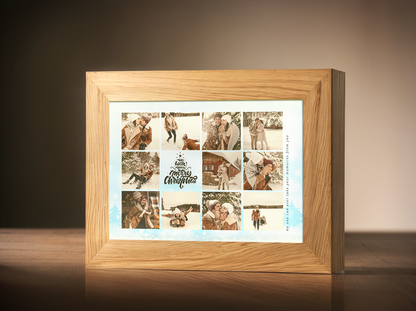 Christmas Gift Romantic Couple Photo Light Frame