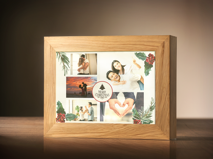 Christmas Gift Present Romantic Couple Photo Light Frame