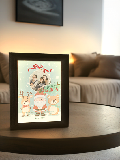 Christmas Gift Cute Christmas Ornament Photo Light Frame