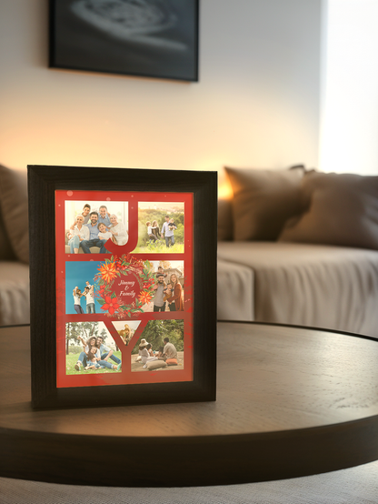 Christmas Gift Joy Photo Light Frame