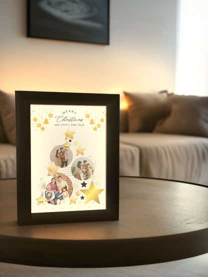 Christmas Gift Lovely Couple Photo Light Frame