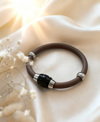 The Perfect Gift for Him & Her | Xtic Anti-Static Bracelet | Bold Unisex Style with Everyday Function - Brown