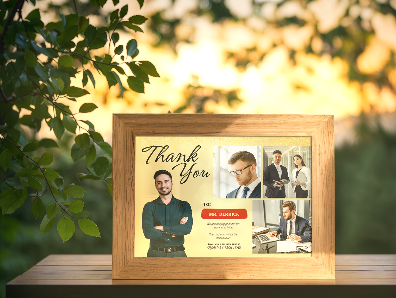 Boss Leader Farewell Photo Light Frame - Custom Ambience Light Frame