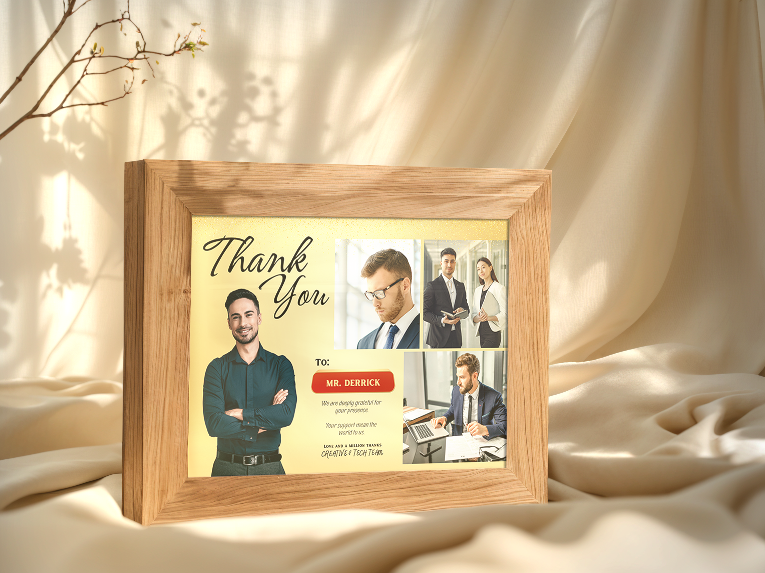 Boss Leader Farewell Photo Light Frame - Custom Ambience Light Frame