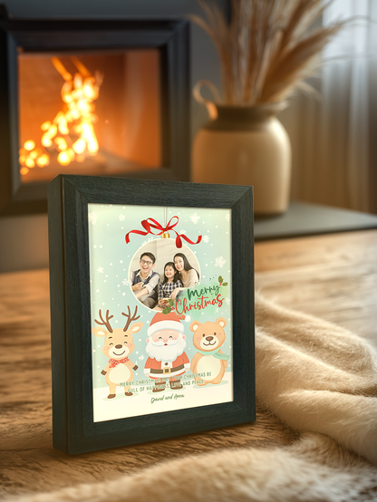 Christmas Gift Cute Christmas Ornament Photo Light Frame