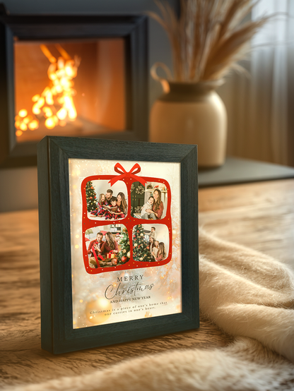 Christmas Gift Present Photo Light Frame