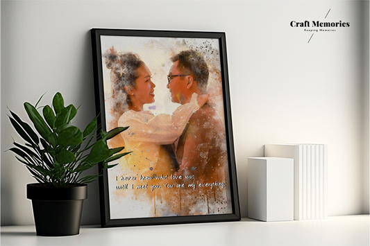 Custom Watercolor Photo Frame | Turn Your Photo Into Art